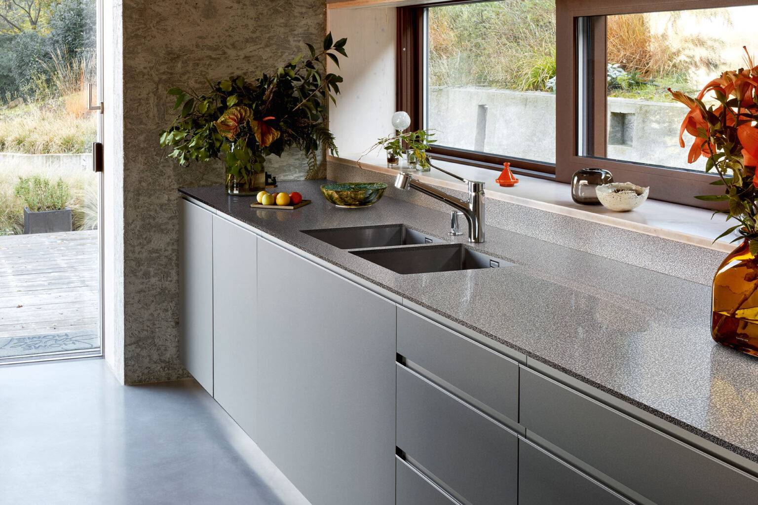 Grey Corian worktop